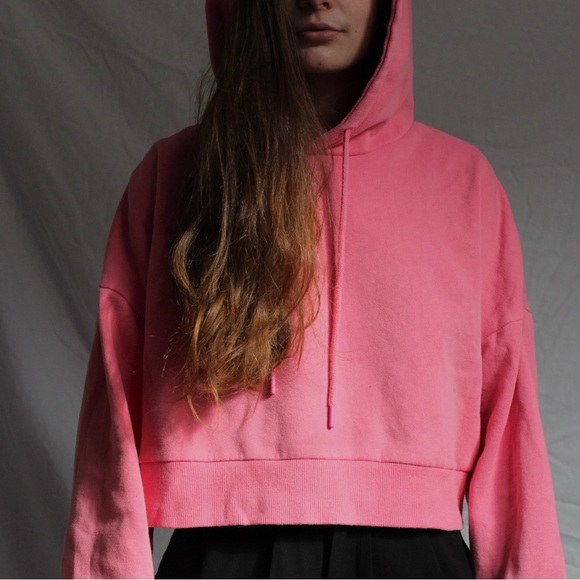 Simons Cropped Sweatshirt Pink M - Picture 2 of 8